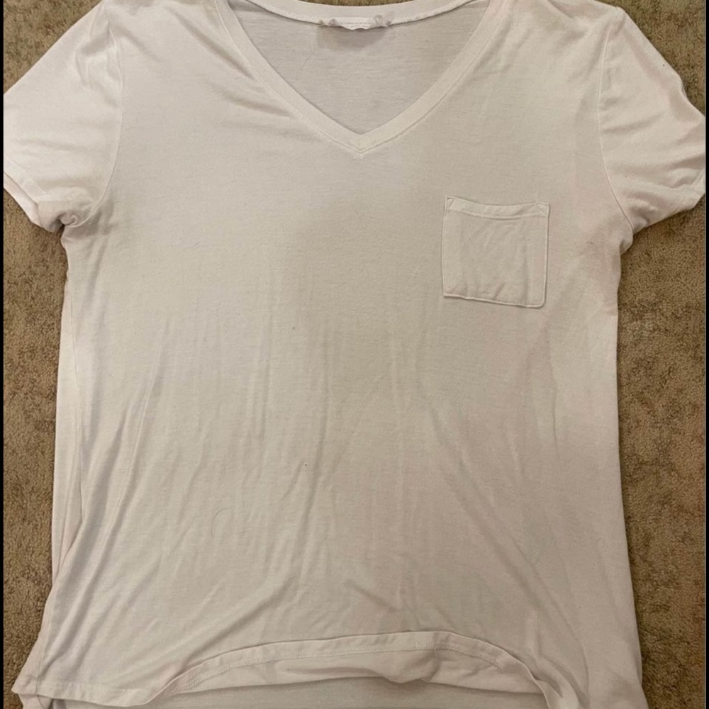 Ladies white Pocket Tee